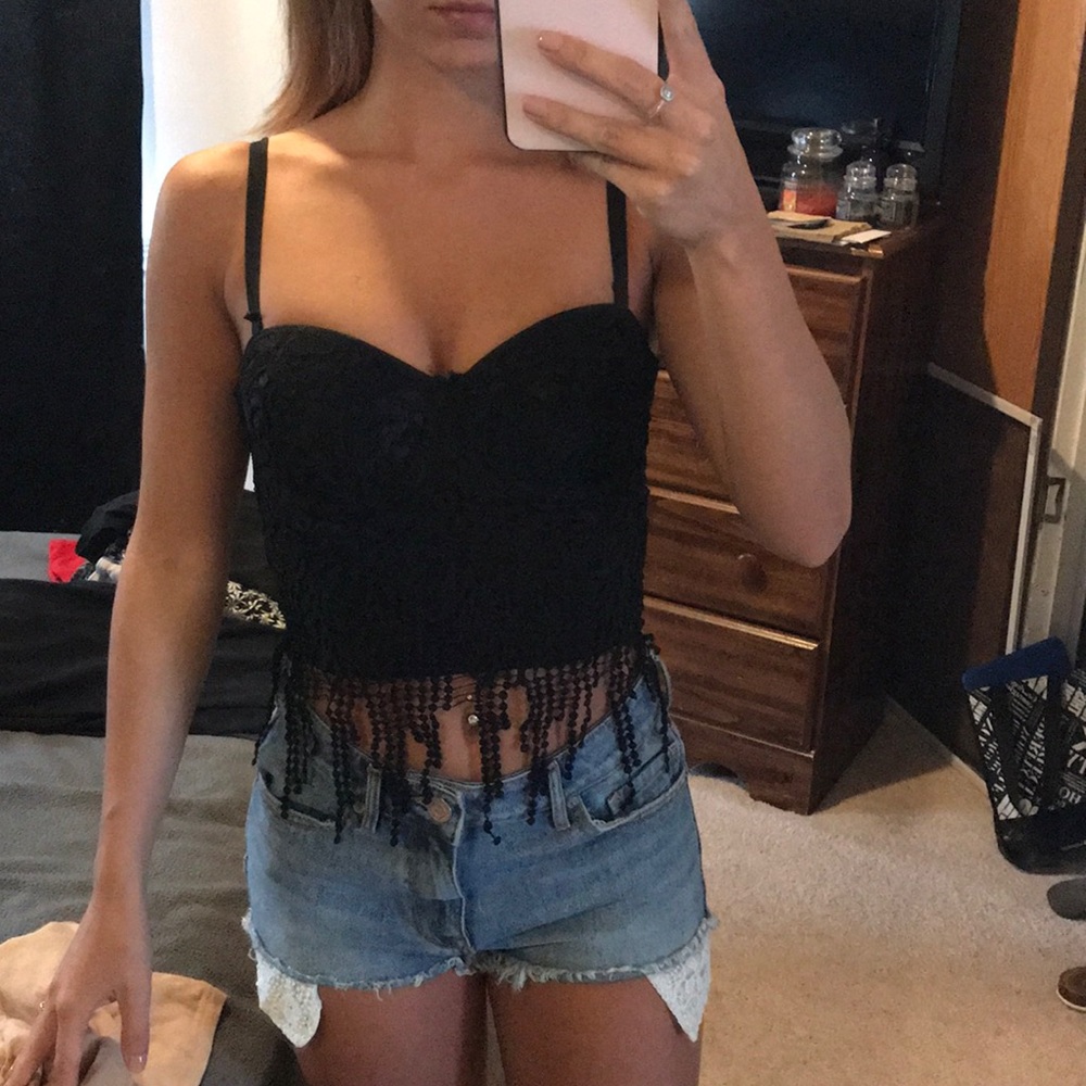 Black crop top